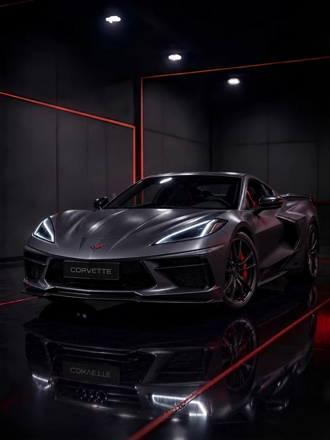 A Corvette at Al Zaabi Autocare, Mussafah