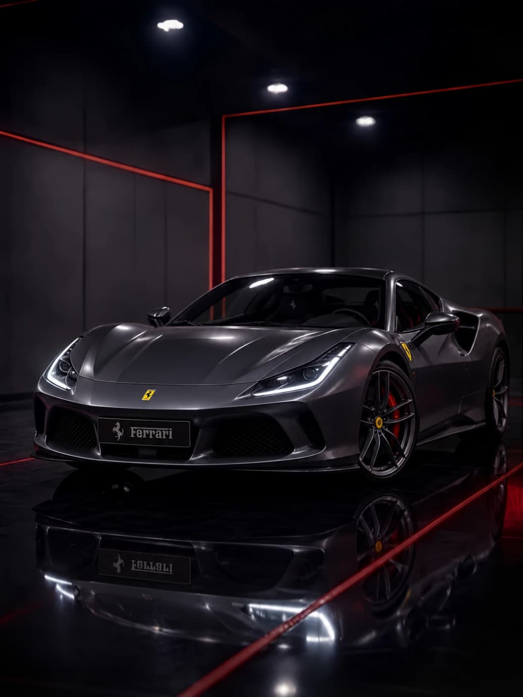 A Ferrari at Al Zaabi Autocare, Mussafah