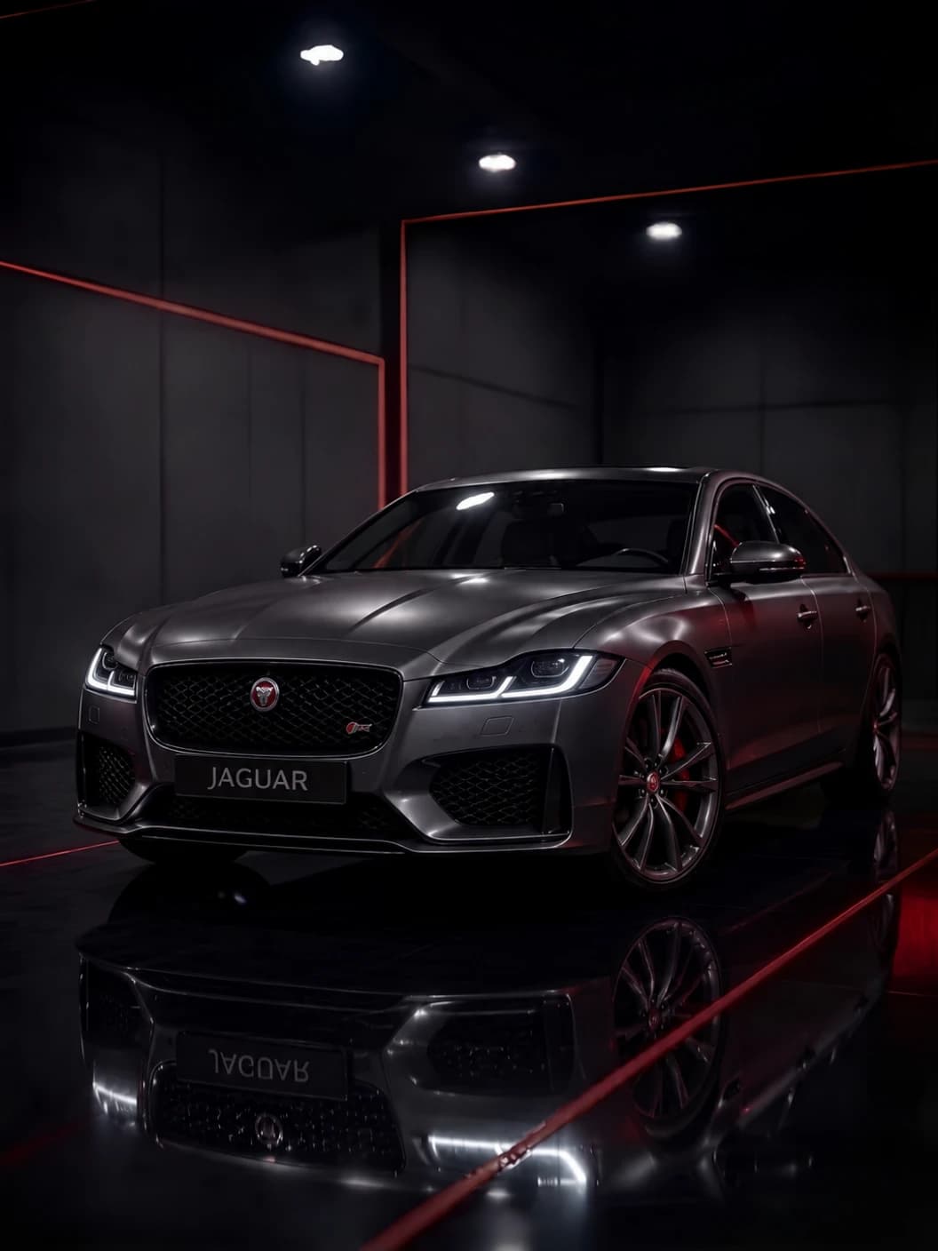 A Jaguar at Al Zaabi Autocare, Mussafah