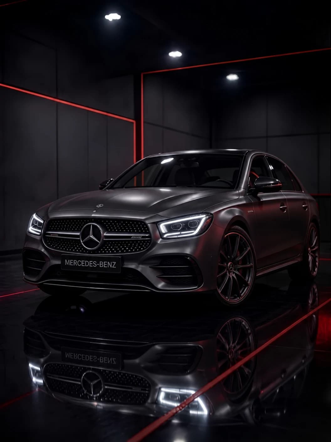 A Mercedes at Al Zaabi Autocare, Mussafah