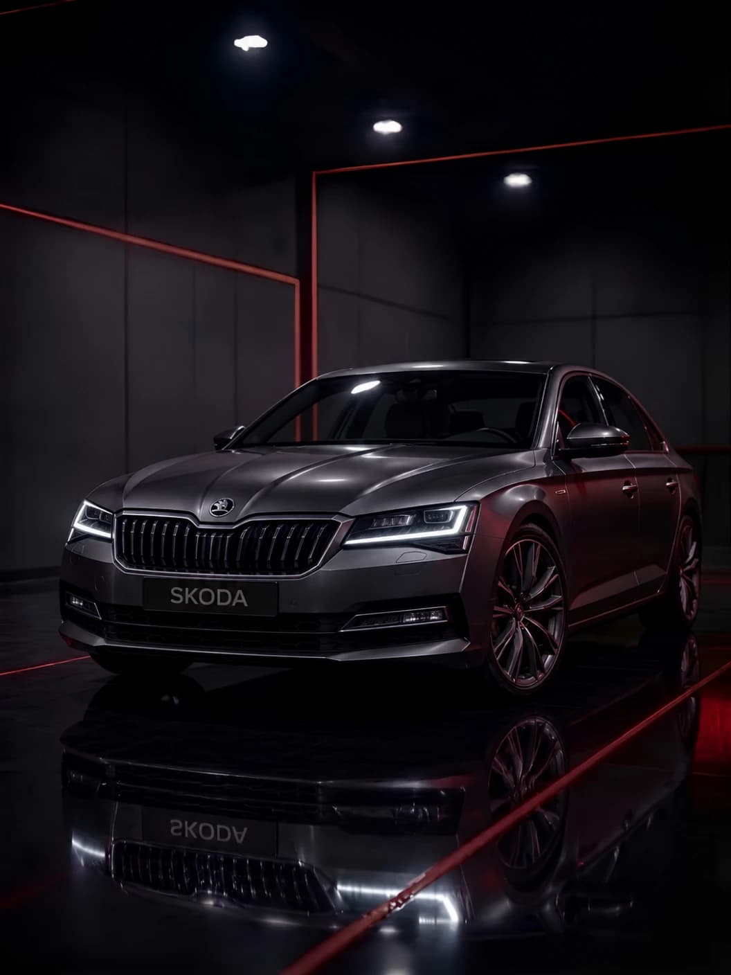A Skoda at Al Zaabi Autocare, Mussafah